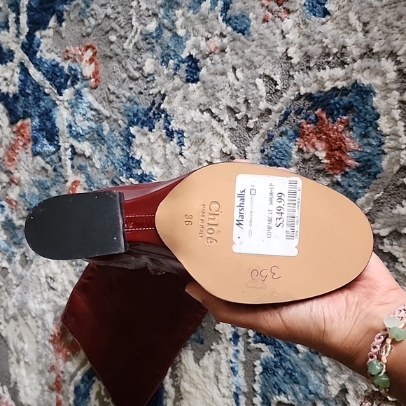 Chloe red boots - Picture 4 of 7